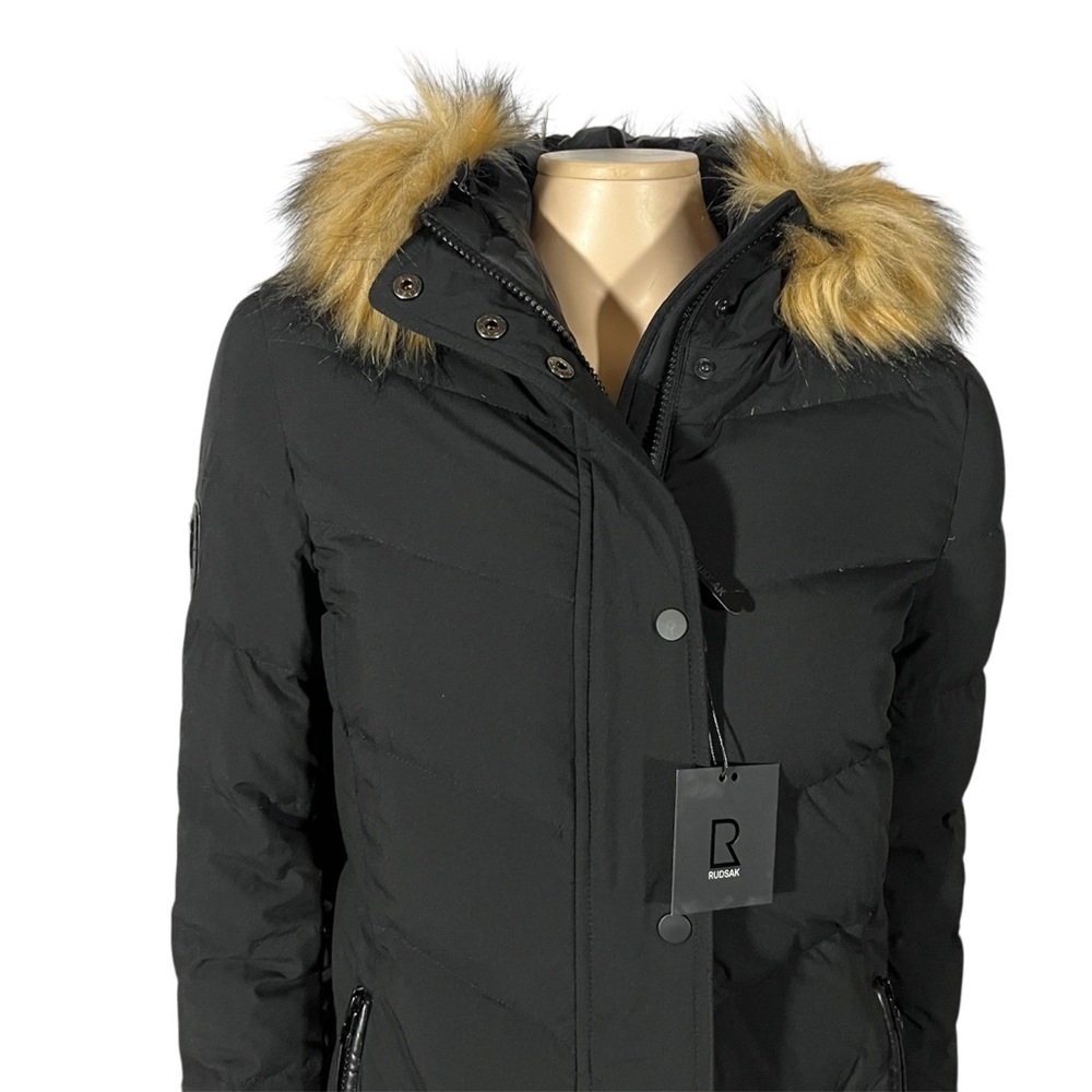 NWT Rudsak Cathy Black Down Puffer Long Jacket - Picture 8 of 15